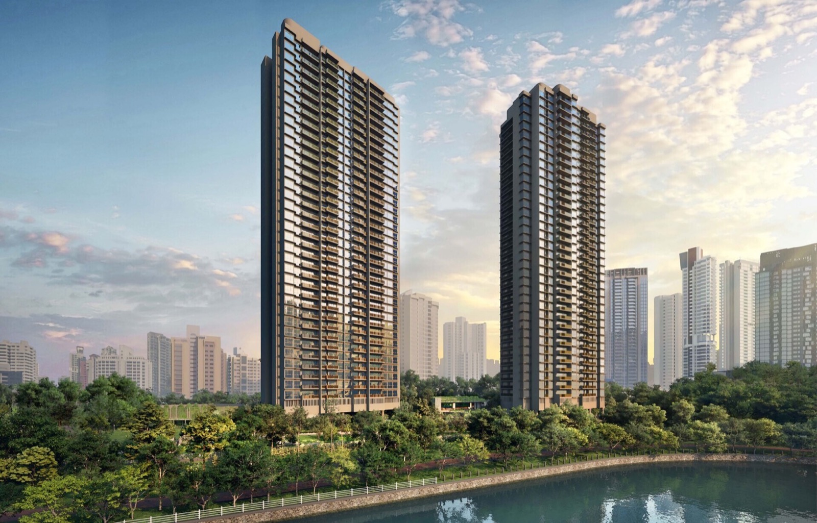 River Modern exterior architectural rendering